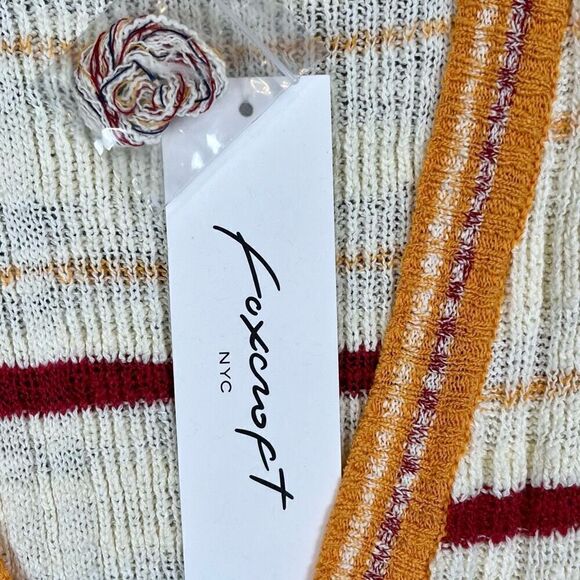 NWT Foxcroft New York Nico Textured Striped Open Front Long Vest Large - Picture 5 of 8